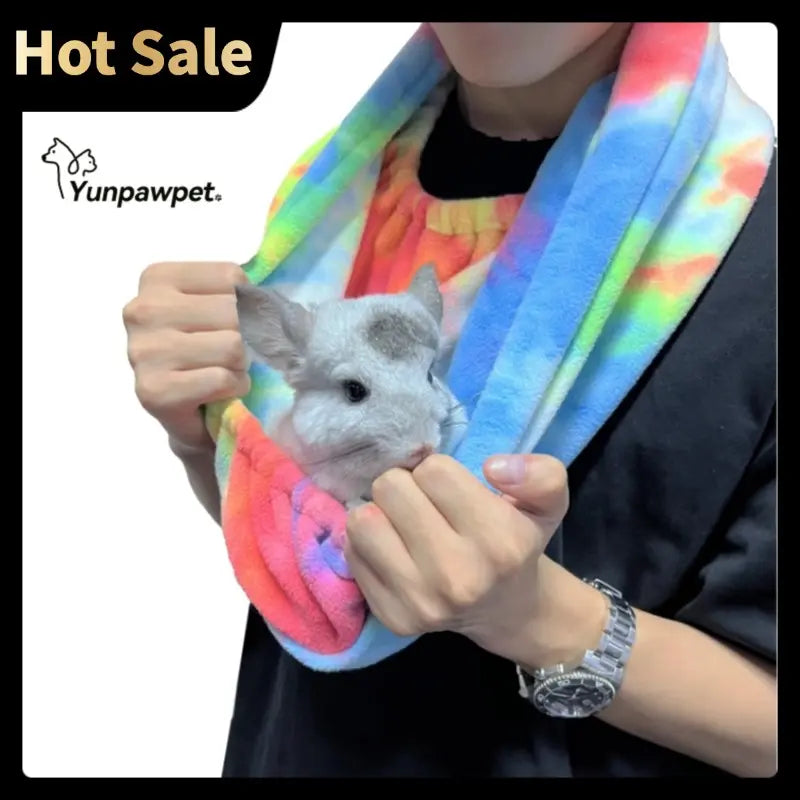 Cat Sling Carrier, Pet Sling Carrier, Small Bonding Sling Handsfree Carrier Pouch for Small Pets - Soft & Secure Design for Chinchillas, Hedgehogs, Rats, Sugar Gliders, Guinea Pigs & More. Dog Sling, Cat Pouch.