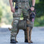 ONETIGRIS Tactical Dog Backpack for Medium & Large Dogs - Durable Nylon Hiking Pack with Spacious Side Pockets (Green, Large)