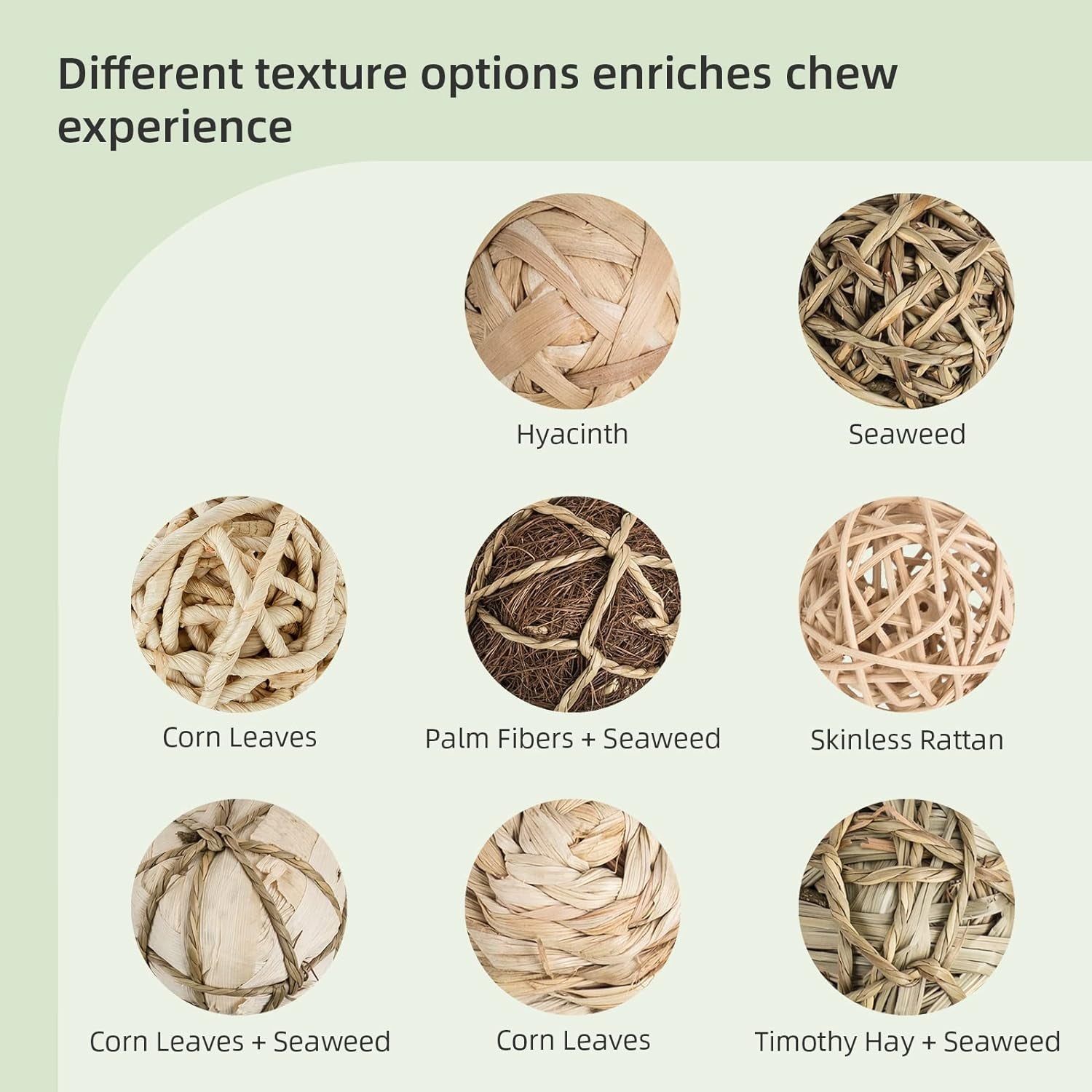 Andwe Small Animals Play & Activity Balls Rolling Chew Toys for Rabbits Guinea Pigs Chinchilla