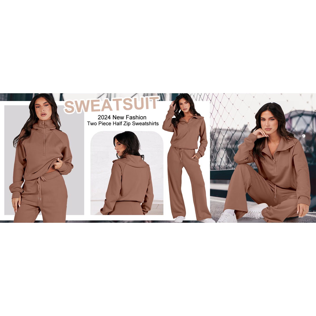 ANRABESS Women Sweatsuits 2 Piece Sets Jogging Sweatpants Set Lounge Matching Outfits Fall Clothes