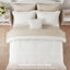 U by Bedsure Twin Comforter Set Coconut Milk, 5 Pieces Reversible Bed in a Bag, Boho Lightweight Dorm Bedding Set, Contrasting Design