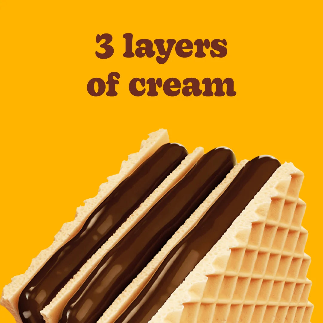 Bauducco Chocolate & Vanilla Wafer Cookies, Single Serve Crispy & Delicate Wafer Cookies, Pack of 20, 28.2Oz