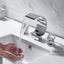 Widespread Bathroom Basin Faucet Crystal Handle Sink Mixer Tap Chrome Finish