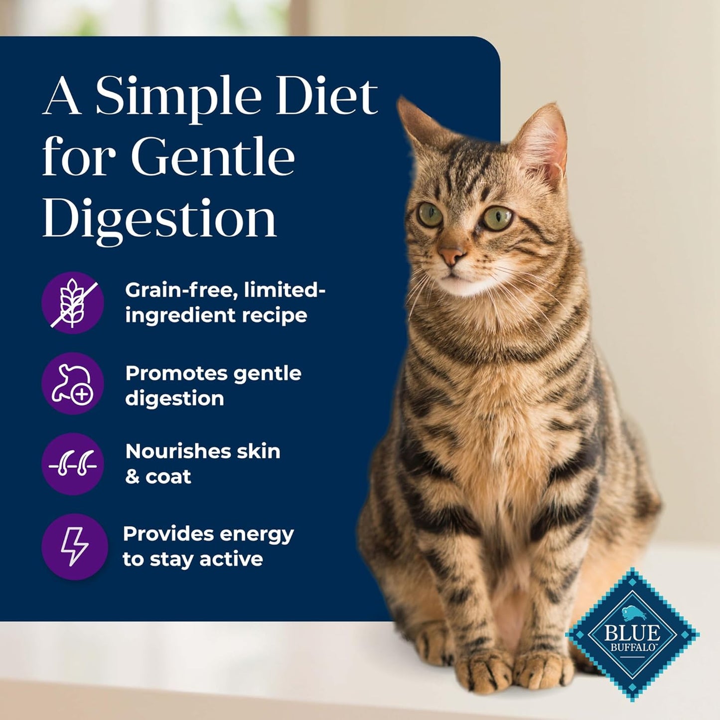 Nourish Your Cat with Blue Buffalo Basics Grain-Free Dry Cat Food - Skin & Stomach Care, Turkey & Potato Recipe, 11-Lb. Bag