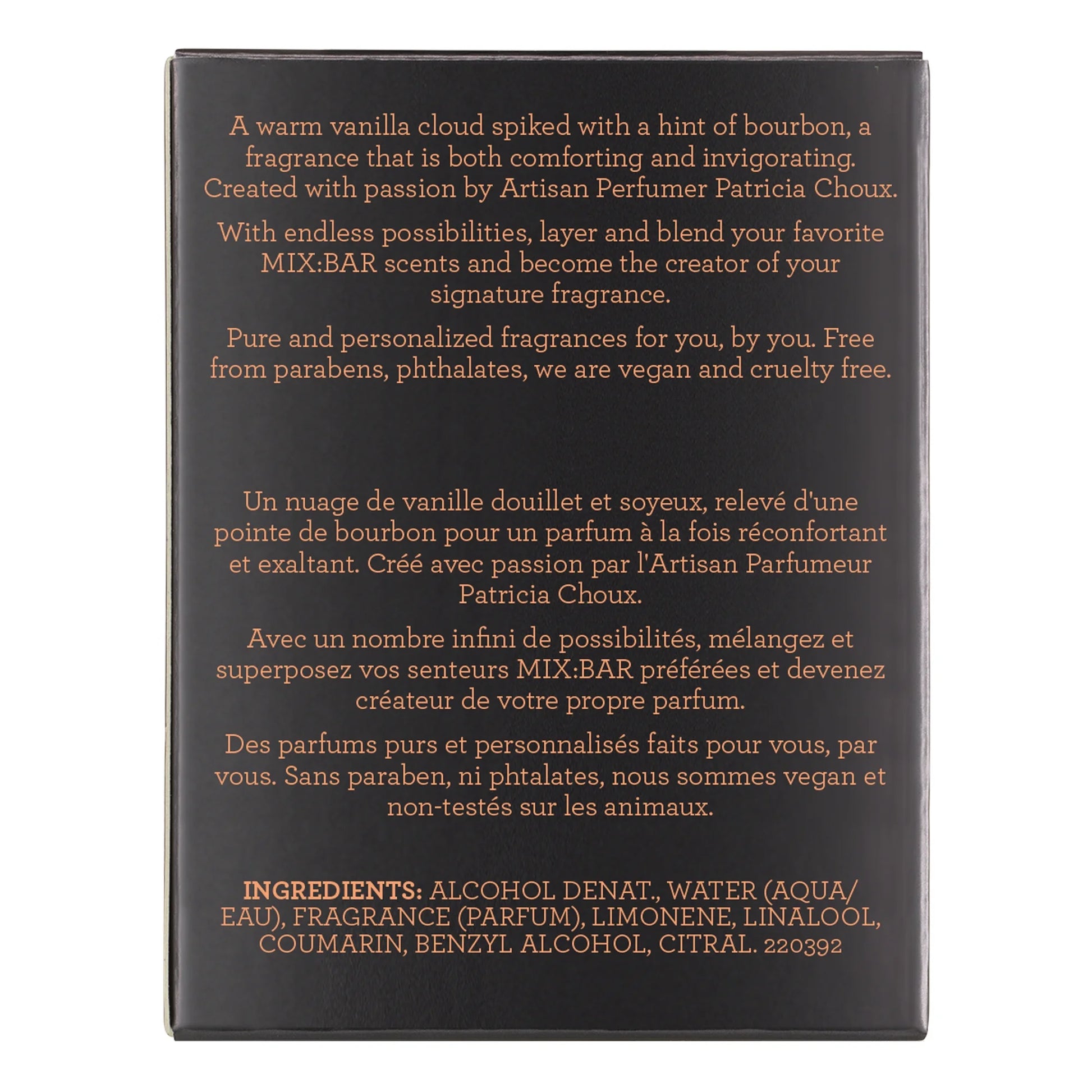 MIX:BAR Vanilla Bourbon Perfume, Fragrance for Women, 1.7Oz