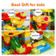 MAINYU Run Building Blocks for Kids Ages 4-8, 168 PCS Classic Big Size Blocks Set, Crazy Run Building Blocks with 4 Balls Race Track, Educational Toys Bricks Set Christmas Birthday Toy for Boys Girls