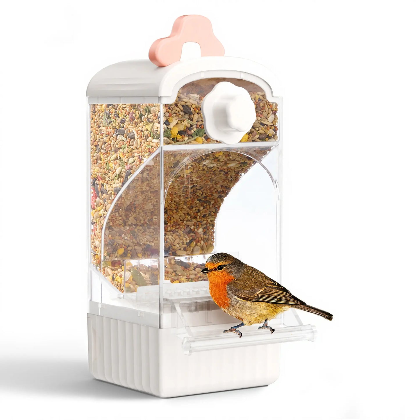 BUCATSTATE Parrot Feeder Large Capacity Anti-Spill Husk Separator Automatic Bird Food Box