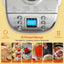 VEVOR Bread Maker, Dough Machine 15 Menus in 1, Non-Stick Ceramic Pan Automatic Breadmaker with Non-Gluten Setting, Whole Wheat Bread Making, Digital, Programmable, 3 Loaf Sizes, 3 Crust Colors, White