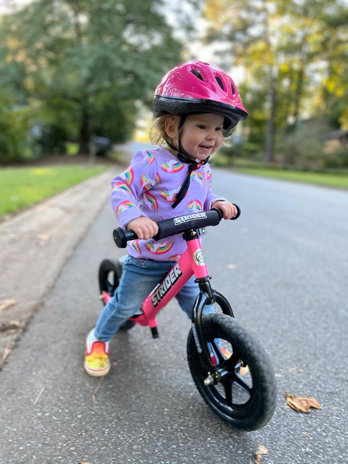 Strider 12 Sport, No Pedal Balance Bike for Kids Ages 1–4 Years, Pink