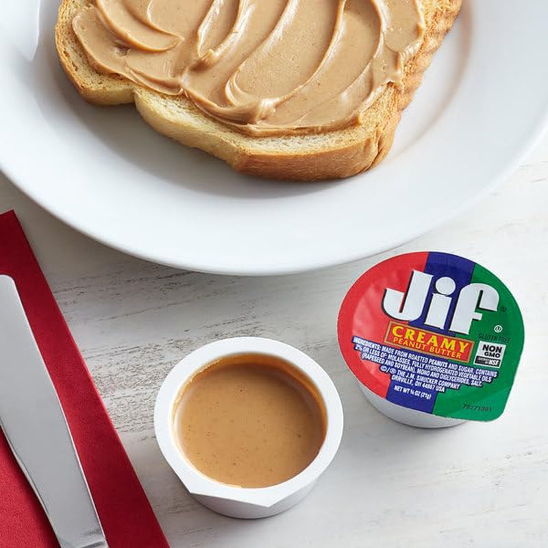 Peanut Butter To-Go Cups, Natural & Creamy 0.75 Oz Single-Serve, Pack of 18 with Wooden Spoons - Office Holiday Snacks, Coworker Gift Ideas, Secret Santa Gift, Holiday Treats