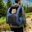 Pecute Cat Backpack Carrier Expandable, Pet Backpack for Cats & Small Dogs up to 11Lbs, with 4-Side Breathable Mesh, Multi-Entry & Lockable Zippers for Travel, Hiking, Camping - Hands Free, Blue