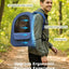 Pecute Cat Backpack Carrier Expandable, Pet Backpack for Cats & Small Dogs up to 11Lbs, with 4-Side Breathable Mesh, Multi-Entry & Lockable Zippers for Travel, Hiking, Camping - Hands Free, Blue