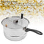 Stovetop Popcorn Maker Stainless Steel Popcorn Popper with Hand Crank Popcorn Pot for Gas Electric Heating