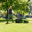 Greenworks 2X24V Mower, Trimmer, Blower Combo Kit with (4) 4Ah Batteries
