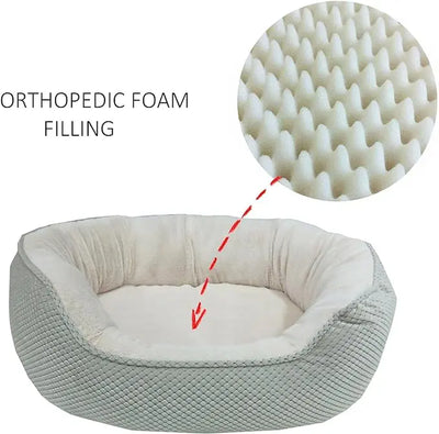 Loyalpaws Orthopedic Pet Bed Medium Memory Foam Bed for Cats and Dogs Washable, Non-Slip Bottom, Orthopedic Designed