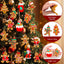 16Pcs Gingerbread Man Ornaments for Christmas Tree, Cute Gingerbread Chritmas Decorations for Xmas Tree Hanging Decor DIY Craft Party Supplies