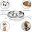 2 Pack Stainless Steel Puppy Bowls, Puppy Feeder for Multiple Pets, Dog Food and Water Bowl, Food Feeding Weaning for Small Medium Large Dogs, Pets