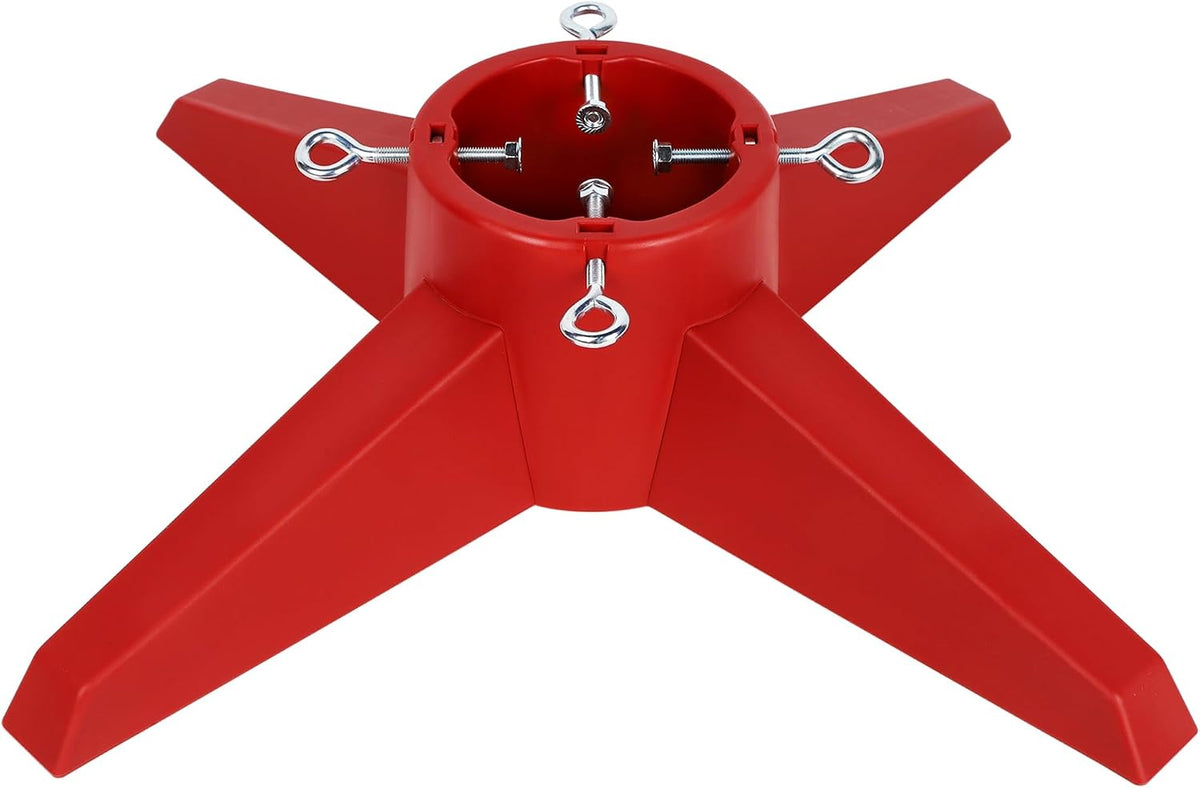 Christmas Tree Stand, Xmas Tree Base Stand, Christmas Tree Holder for Real Trees, Fits up to 8FT Real and Artificial Trees, Red