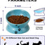 Y YHY Elevated Cat Food Bowl, Ceramic Raised Bowl, Tilt Angle Protects Cat'S Spine, anti Vomiting Dish, Backflow Prevention, Lake Blue
