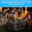 LS'BABQ 40" Fire Pit Surround Tabletop with Waterproof Cover for Solo Stove Bonfire & Ranger, round Outdoor Fire Pit Table for Most Wood-Burning Stoves under 22" Dia for Camping, Powder-Coated Steel
