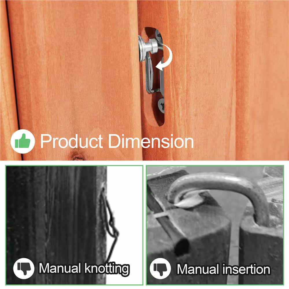 6-Pieces Outdoor Wooden Short Fences Wooden Landscape Border Edging