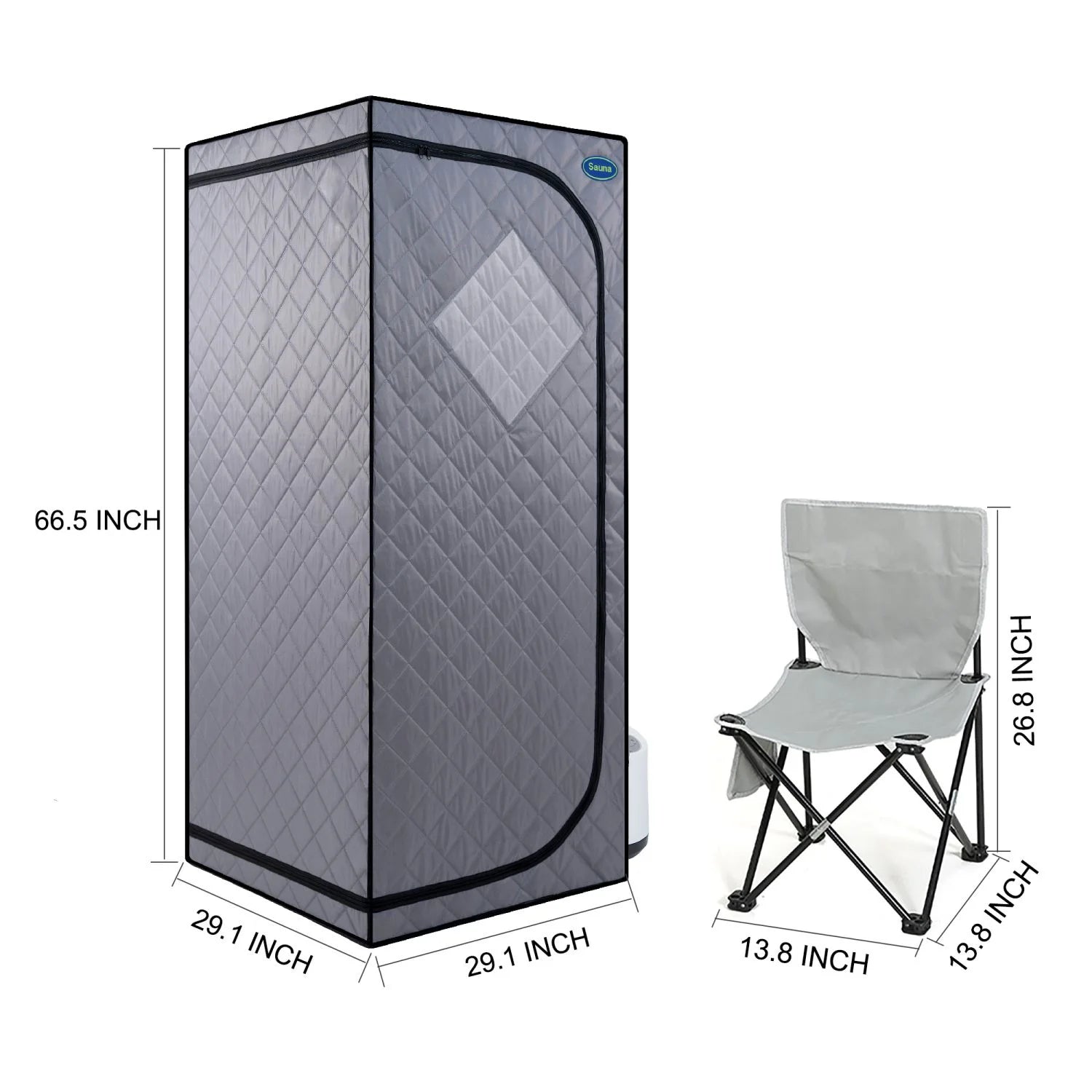 Cheelom Weight Loss Sauna Tent Portable Full Body Steam Sauna Box Sauna Tent with Folding Chair Walking Sauna