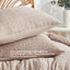 Brown Boho Seersucker Comforter Set King Size,Textured Lightweight Breathable Bedding 1 Comforter& 2 Shams
