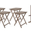 Mainstays XL Oversized 5-Piece Rubberwood Folding TV Tray Table Set of 4 with Storage Rack, Rustic Gray