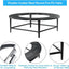 LS'BABQ 40" Fire Pit Surround Tabletop with Waterproof Cover for Solo Stove Bonfire & Ranger, round Outdoor Fire Pit Table for Most Wood-Burning Stoves under 22" Dia for Camping, Powder-Coated Steel