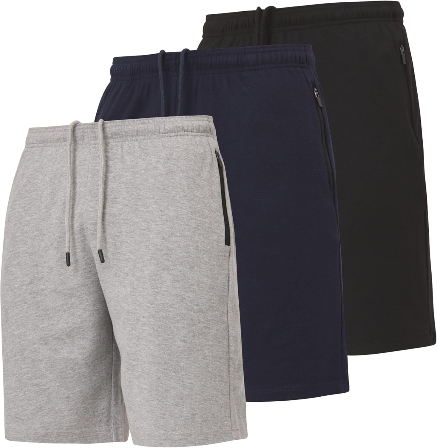 Ultra Performance 3 Pack Mens Shorts Casual Men'S Athletic Short Workout Gym Shorts for Men with Zipper Pockets, Small - 5X