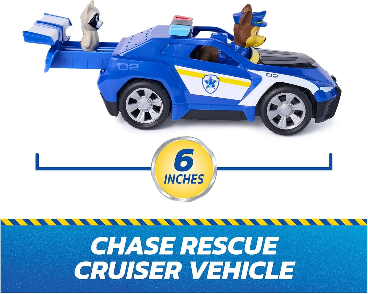 Search & Rescue, Chase Rescue Cruiser Vehicle with 2 Figures, Police Car Toy with Pull-Back Action, Kids Toys for Boys & Girls Ages 3+
