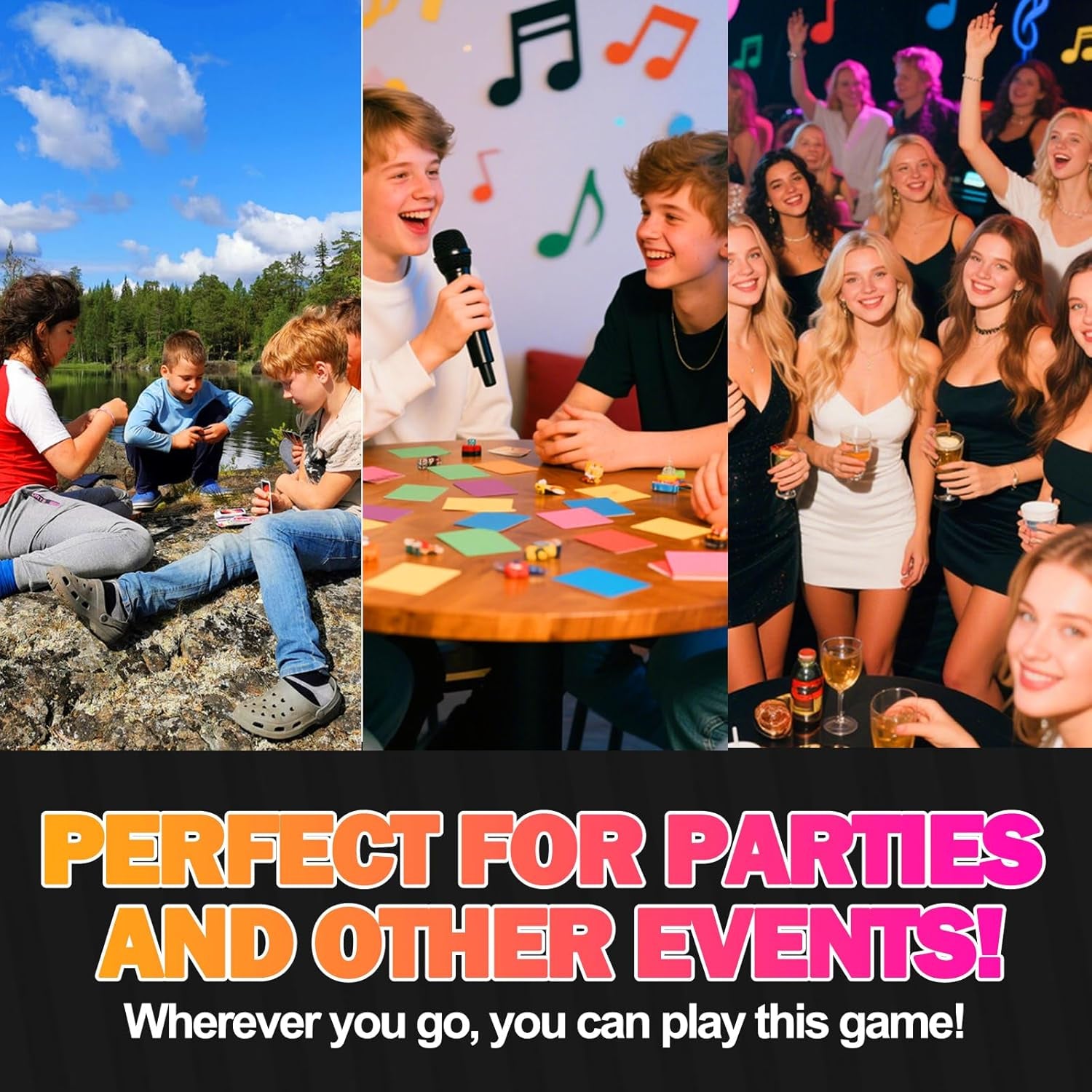 Mity Rain Music Party Games, Fast-Paced Trivia Card Games for 2-10 Players | Fun Family Games & Adult Card Games with Lyrics Challengeperfect for Game Night & Music Lovers