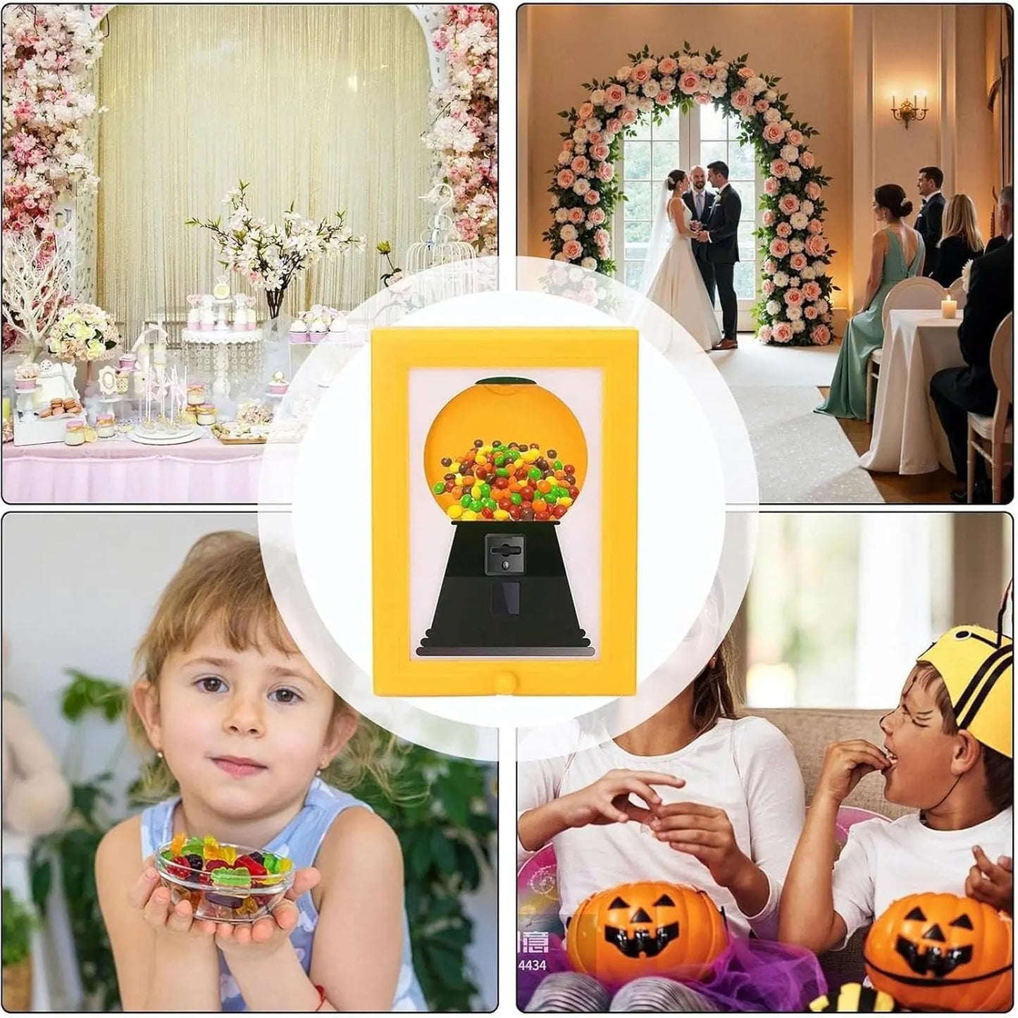 Viral Tiktok Candy Frame a Fun Wall-Mounted Dispenser for Your Home Candy Dispenser Picture Frame Handy Fast Distribution Candies, Nuts, Dog & Cat Treats Holiday Gifts Halloween Decoration Yellow Adults Decorative, Christmas Gift