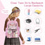 SANMADROLA Clear Backpack Heavy Duty Transparent Bookbag Teen Girlish Cute Bag Large Capacity See through Backpacks Stadium Approved Daypack for Middle School College Sport/Travel, Pink Butterfly