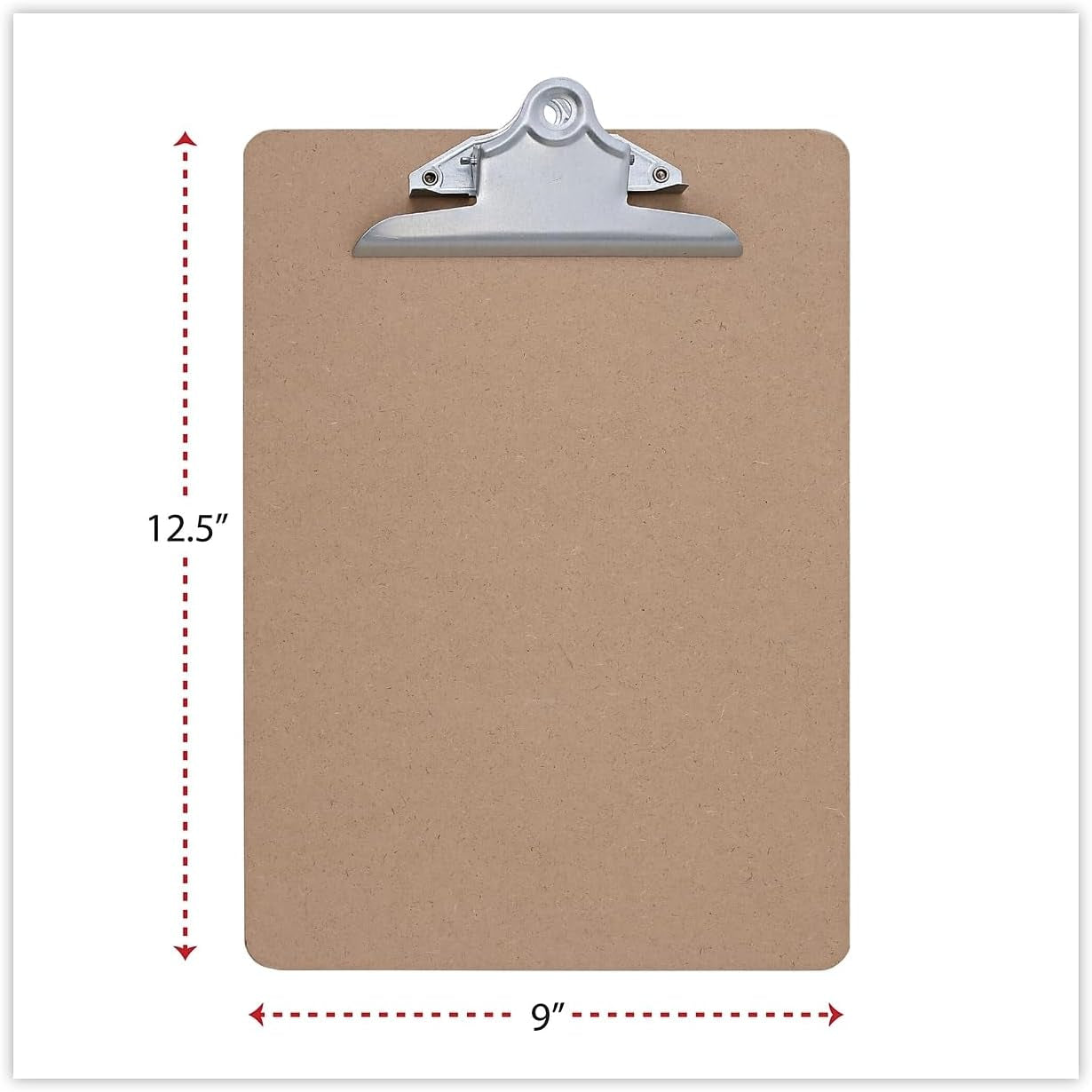 Universal 40304VP Hardboard Clipboard, 1-Inch Capacity, 8 1/2 X 11, Brown, 3/Pack (3401-06102)