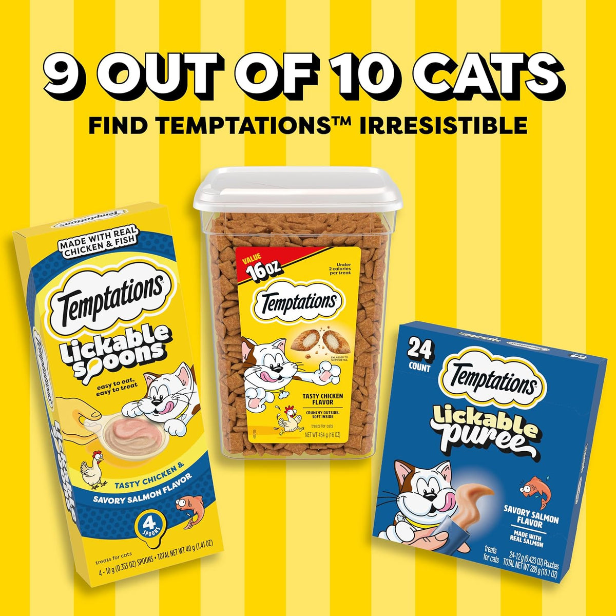 Temptations Wacky Blasts Cat Treats, Cluckin' Bacon Flavor, 3 Oz, 12 Pack