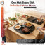 Round XXL Warming Mat for Food - Black Color Food Warming Mat - Perfect Food Warmers for Parties Buffet - Foldable Food Warmer to Keep Food Warm for Party, Catering, Buffet, Fiesta, Family Meal