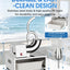 Commercial Snow Cone Machine, 440LB/H Professional Shaved Ice Machine, 350W Electric Ice Crusher, Silver Stainless Steel, Fluffy Shave Ice Machines for Home, Parties, Dessert Shops & Bars