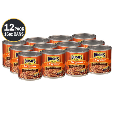 (12 Cans) Bush'S Original Baked Beans, Canned Beans, 16 Oz
