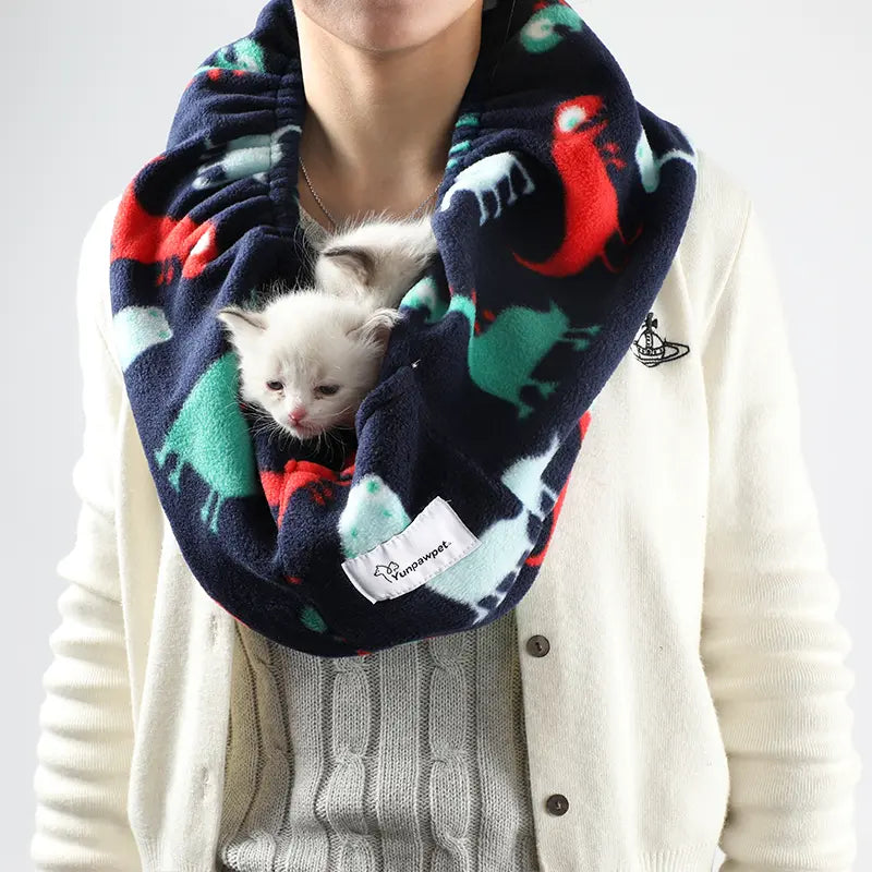 Cat Sling Carrier, Pet Sling Carrier, Small Bonding Sling Handsfree Carrier Pouch for Small Pets - Soft & Secure Design for Chinchillas, Hedgehogs, Rats, Sugar Gliders, Guinea Pigs & More. Dog Sling, Cat Pouch.