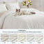 U by Bedsure Twin Comforter Set Coconut Milk, 5 Pieces Reversible Bed in a Bag, Boho Lightweight Dorm Bedding Set, Contrasting Design