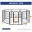 Dog Fence, 4/6/8/12/16 Panels 24"\32"\40"H Foldable Dog Playpen, Exercise Heavy Duty Metal Dog Cage for Yard, Lockable Double Door Pet Fence Indoor Outdoor Dog Pen for Large Medium Small Animals Pet