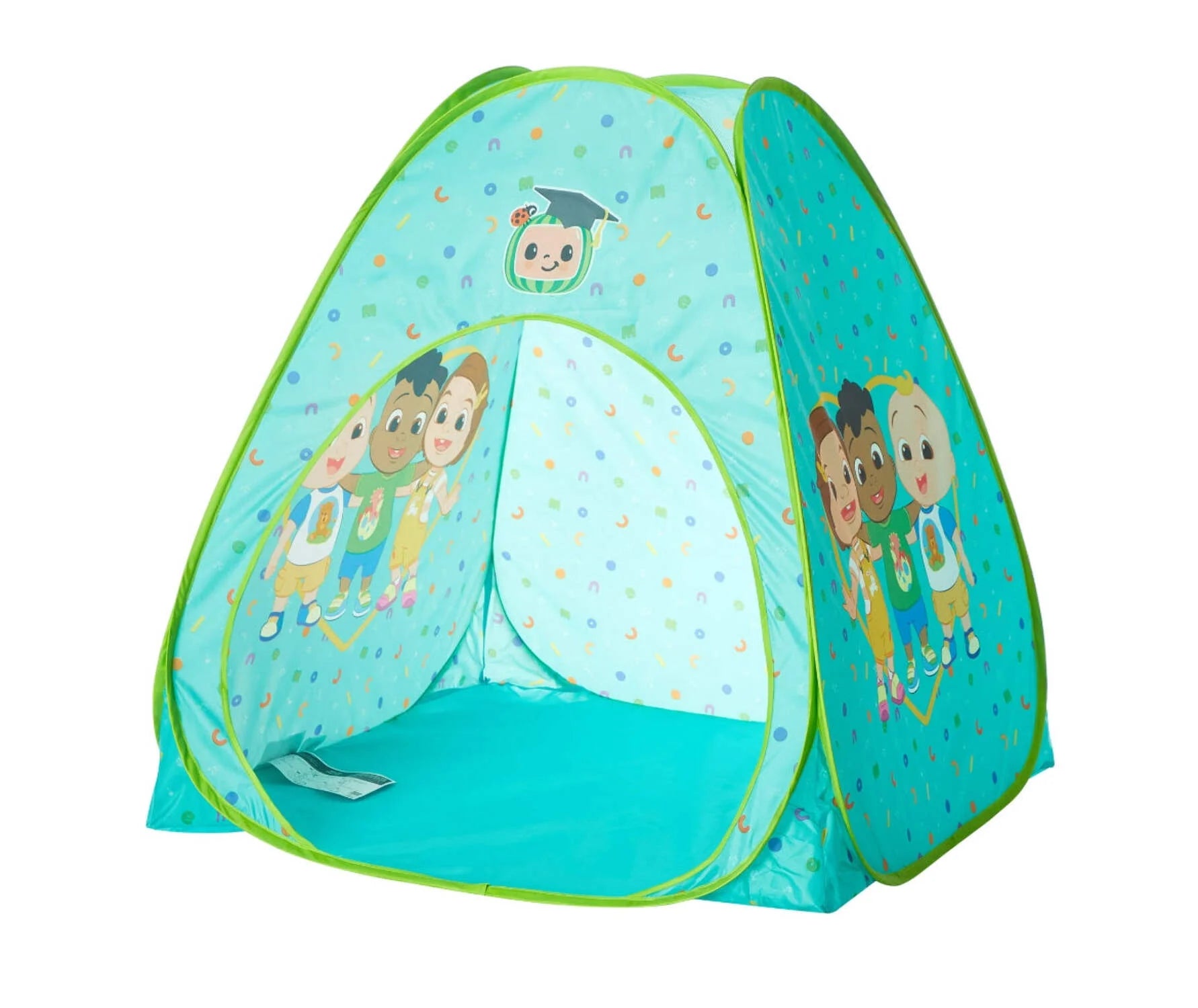 Cocomelon 3Pc Tent Set with Pillow and Flashlight, Aqua, Unisex, Toddler
