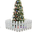 4 Pcs 11.8X19.7Inch White Plastic Picket Fence Christmas Xmas Tree Wedding Party Decoration Indoor Garden Border and Dog Cat Christmas Tree Protector (78.7 Inch in Total)