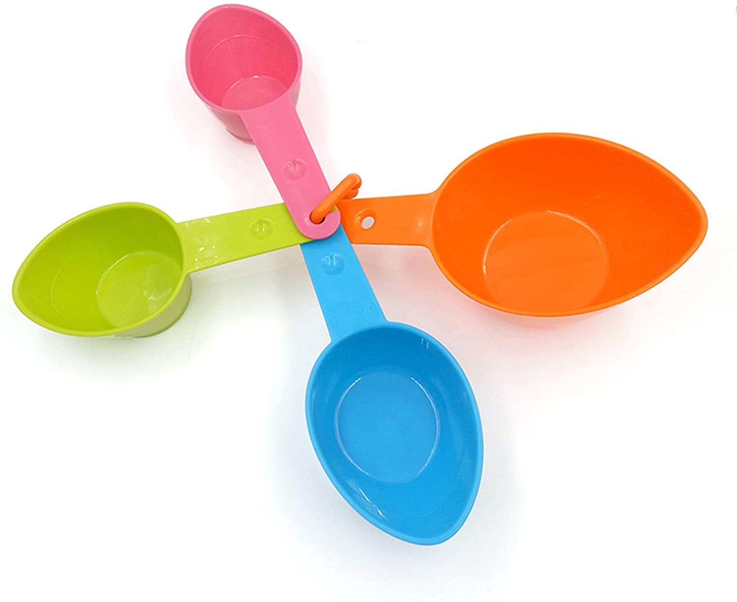 Rypet Dog Food Scoop Set of 4 - Plastic Measuring Cups for Dog, Cat and Bird Food (Random Color)