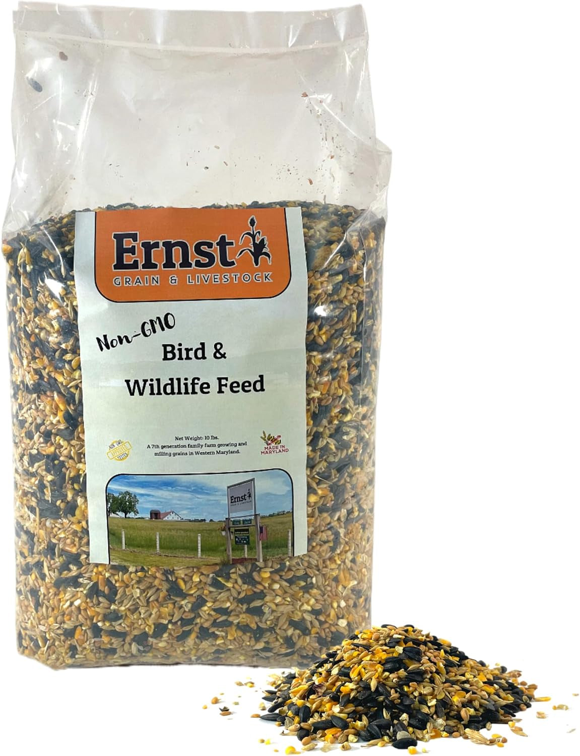 Ernst Grain & Livestock Bird and Wildlife Feed – Perfect for Birds, Ducks, Squirrels, Turkeys, Rabbits, Geese, and Deer – Non-Gmo Wild Animal & Bird Feed for outside Feeders (10 Pounds)
