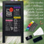 Better Office Products Magnetic A-Frame Chalkboard Sign, Extra Large 20" X 40", Standing Chalkboard Easel, Deluxe Set with Multiple Accessories, Outdoor Sidewalk Sandwich Board Sign,(Black)