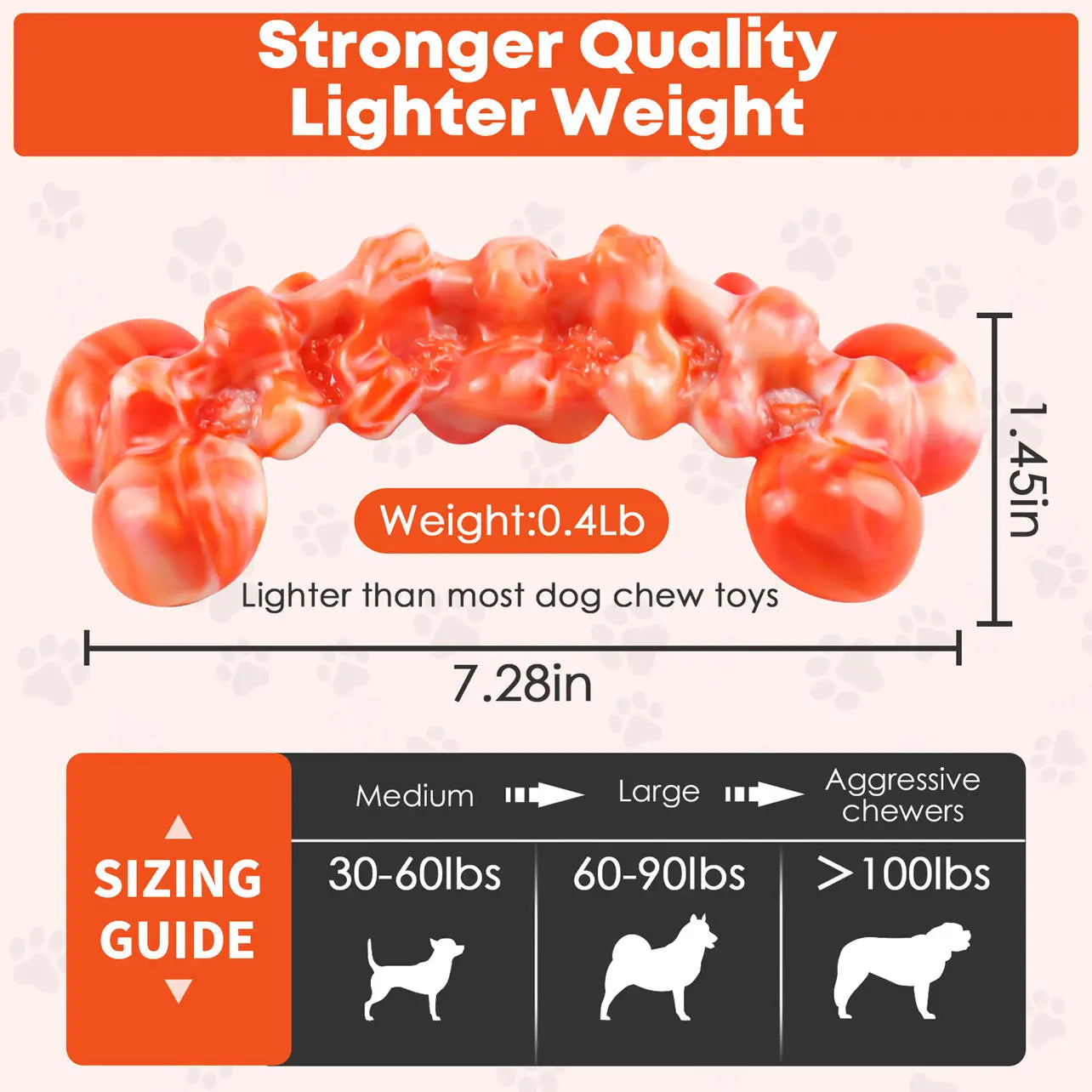 Dog Toys for Aggressive Chewers: Chew Toys for Training and Cleaning - Dogs Toys for Large Dogs - Indestructible Dog Toy to Keep Them Busy