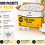 Sweetmo Sugar Packets 2000 Count – Pure Cane White Granulated Sugar Packets, Individual Wrapped, Bulk Packets for Coffee, Restaurants, Office, Cafés & Food Service