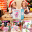 Cotton Candy Machine, Mini Cotton Candy Maker for Kids, Pink Vintage Candy Maker for Christmas Gift, Home, Birthday Family Party, Includes 20 Cotton Candy Sticks & Sugar Scoop